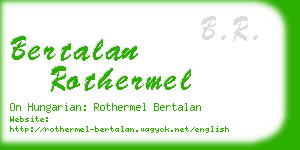 bertalan rothermel business card